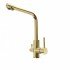 Смеситель для кухни с подключением к фильтру питьевой воды, золото