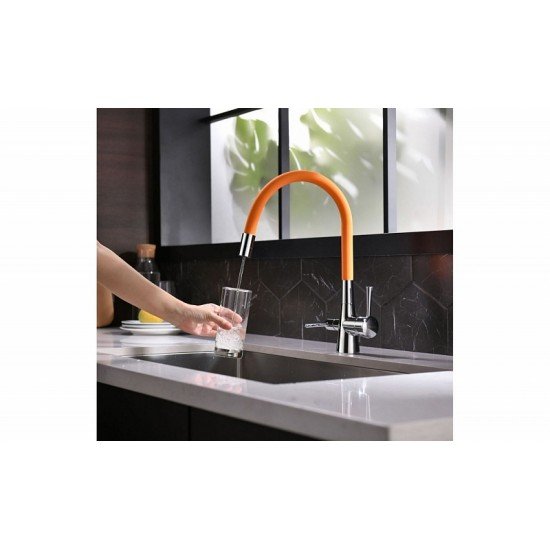 Смеситель для кухни с подключением к фильтру с питьевой водой Lemark Comfort LM3075C-Orange