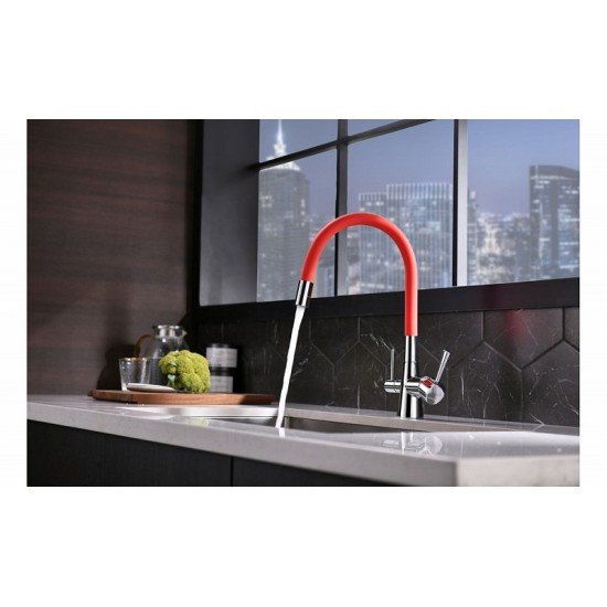 Смеситель для кухни с подключением к фильтру с питьевой водой Lemark Comfort LM3075C-Red