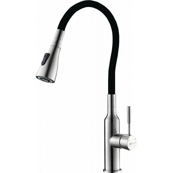 Смеситель для кухни с поворотным изливом Lemark EXPERT LM5082S-Black