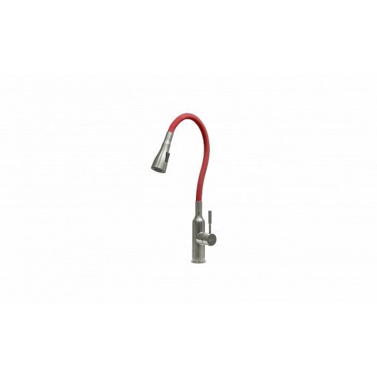 Смеситель для кухни с поворотным изливом Lemark LM5082S-Red 