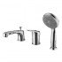 LUNA Смеситель для ванны встраиваемый, на 3 отверстия, с аксессуарами, хром