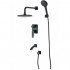   	  	  	Смеситель Lemark Bronx LM3722BL для ванны и душа встраиваемый с дополнительной 3-функц. лейкой, черн