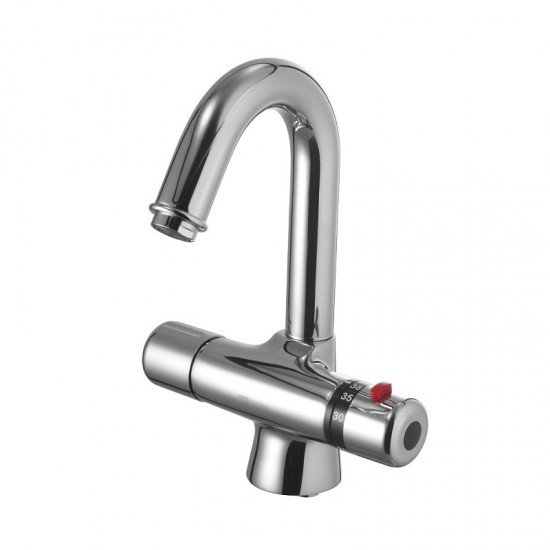 THERMO Смеситель для умывальника THERMOстатический, хром