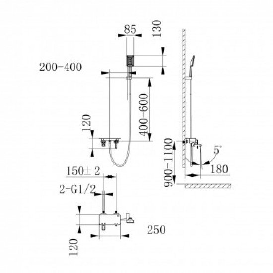 Смеситель для ванны с поворотным изливом Lemark LM6414WG