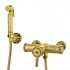 JASMINE Смеситель настенный с гигиеническим душем, бронза