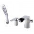MELANGE Смеситель для ванны встраиваемый, на 3 отверстия, с аксессуарами, хром/белый