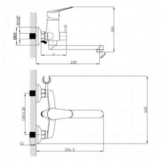 Смеситель универсальный LM6513C LEMARK