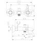 DUETTO Смеситель для ванны с коротким изливом, хром