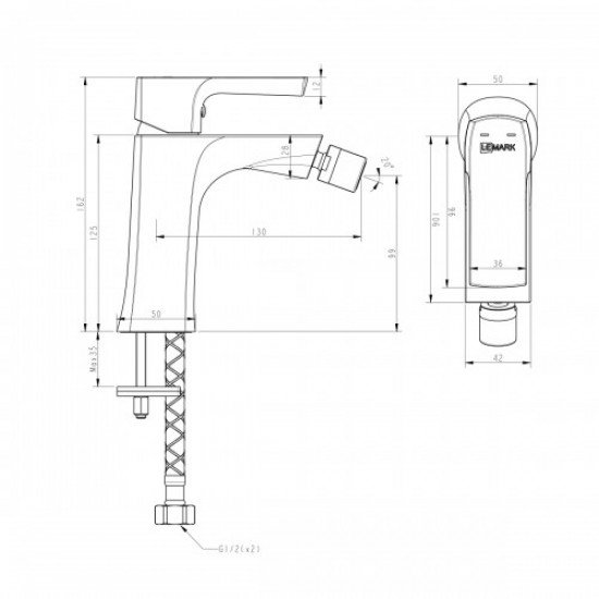Смеситель для биде Lemark URSUS LM7208BL