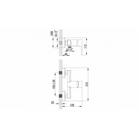 Смеситель для душа LEMARK Plus Factor LM1603C