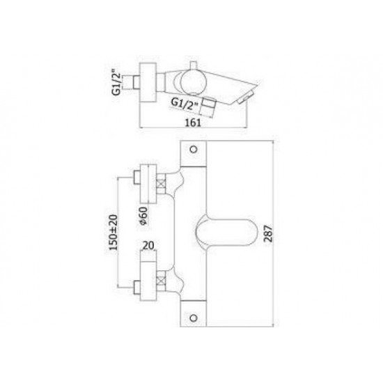 Смеситель для ванны с душем Paffoni Light LIQ022ROSE термостат