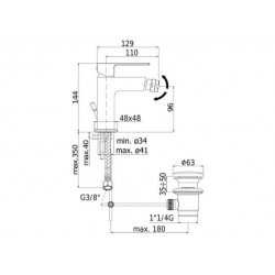 Смеситель для биде Paffoni Elle EL135CR