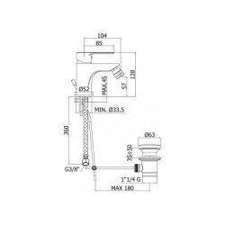 Смеситель для биде Paffoni Elle BLU135CR