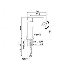 Смеситель для биде Paffoni Elle EL131NO черный
