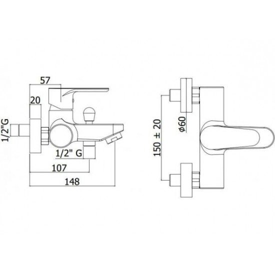 Смеситель для ванны с душем Paffoni Green GR022CR