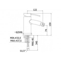 Смеситель для биде Paffoni Berry BR131CR