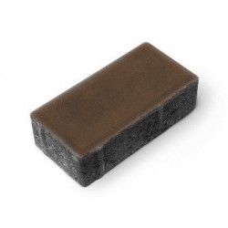 Тротуарная плитка "Брусчатка", Коричневая, гладкая, 40 мм