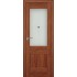 Дверь Орех АМАРИ  2Х ст.узор матовое с коричневым фьюзингом 2000*700 (светлый орех)