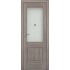 Дверь Орех ПЕКАН  2Х ст.узор матовое с коричневым фьюзингом 2000*800 (серый дуб)