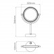 K-1005BLACK Зеркало с LED-подсветкой двухстороннее, стандартное и с 3-х кратным увеличением