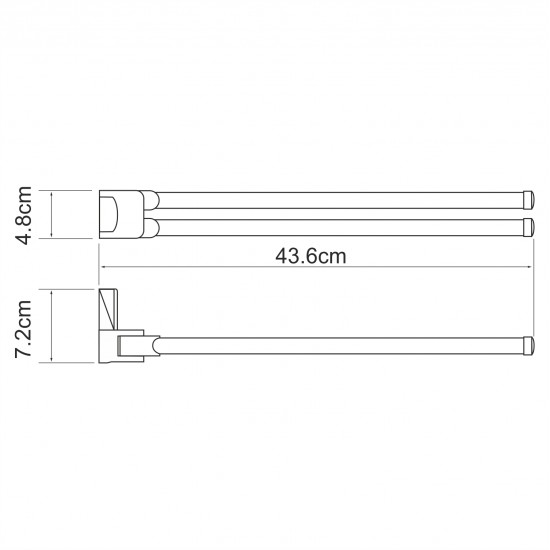 Leine K-5031WHITE Рога двойные для полотенец
