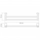 Leine K-5040WHITE Держатель полотенец двойной