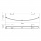 Leine K-5044WHITE (ранее К-5024WHITE) Полка стеклянная с бортиком
