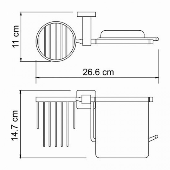 Lippe K-6559 Держатель туалетной бумаги и освежителя