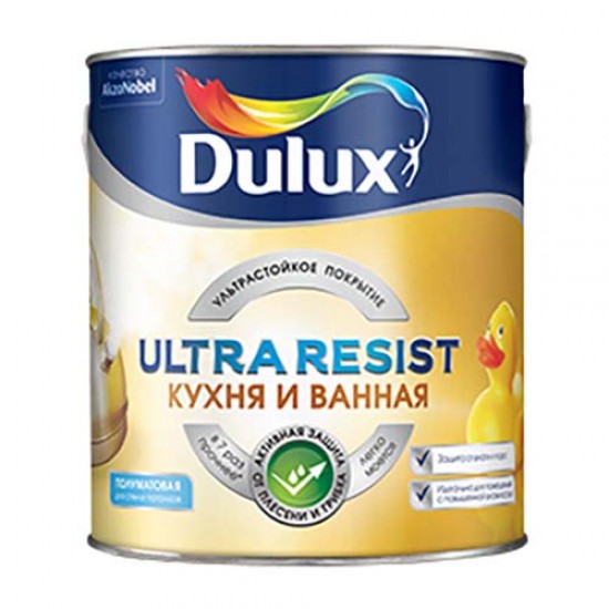 Краска Dulux Ultra Resist Кухня и ванная полуматовая Краска Dulux Ultra Resist Кухня и ванная полуматовая