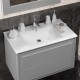 Комплект мебели для ванной Луиджи 90 см серая матовая