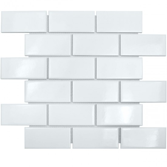 Brick White Glossy 45x95