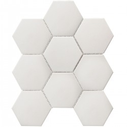 Hexagon Big White Antislip 95x110