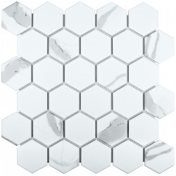 Hexagon Small Carrara Matt 51x59