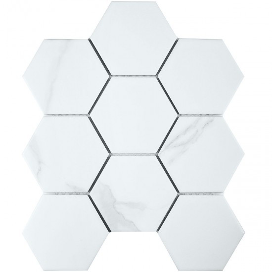 Hexagon big Carrara Matt 95x110