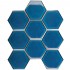 Hexagon big Deep Blue Glossy 95x110