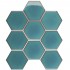 Hexagon big Green Glossy 95x110