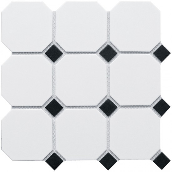 Octagon big White/Black Matt