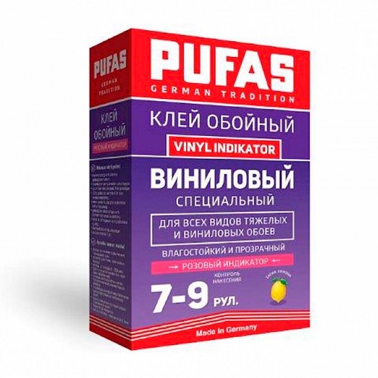 Обойный клей PUFAS GT Виниловый Розовый индикатор Vinyl Indikator Обойный клей PUFAS GT Виниловый Розовый индикатор Vinyl Indikator