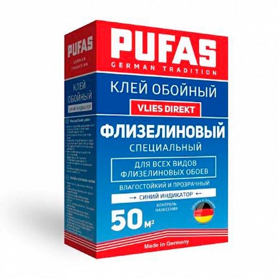 Обойный клей PUFAS GT Флизелиновый Синий индикатор Vlies Direkt Обойный клей PUFAS GT Флизелиновый Синий индикатор Vlies Direkt