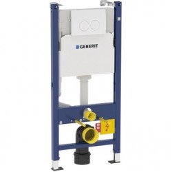 Комплект Geberit Duofix 458.120.11.1 UP100 для подвесного унитаза, H112, с клавишей Delta 21 (белая)
