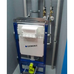 Система инсталляции для унитазов Geberit Duofix Delta Платтенбау 458.122.11.1 4 в 1 с кнопкой смыва