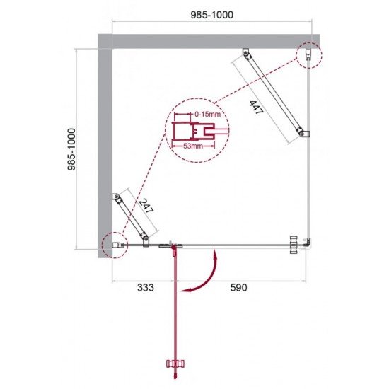 Душевой уголок BELBAGNO KRAFT-A-12 Душевой уголок BELBAGNO KRAFT-A-12