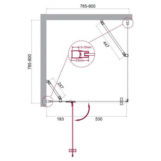 Душевой уголок BELBAGNO KRAFT-A-12 Душевой уголок BELBAGNO KRAFT-A-12