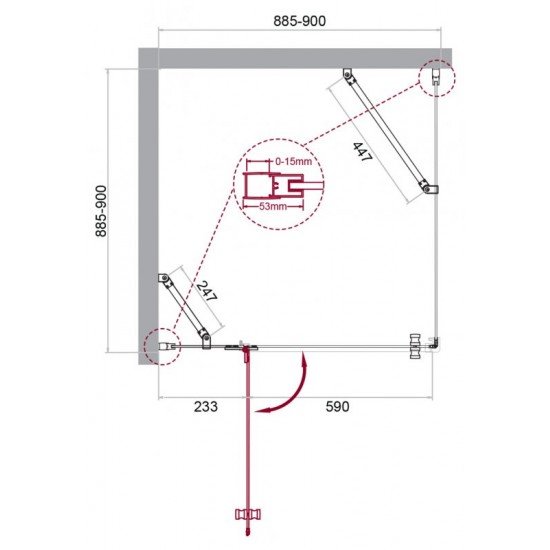 Душевой уголок BELBAGNO KRAFT-A-12 Душевой уголок BELBAGNO KRAFT-A-12