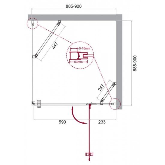 Душевой уголок BELBAGNO KRAFT-A-12 Душевой уголок BELBAGNO KRAFT-A-12