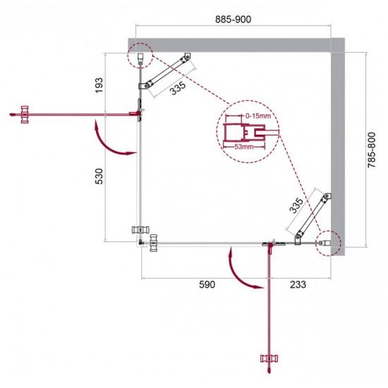 Душевой уголок BELBAGNO KRAFT-AH-22 Душевой уголок BELBAGNO KRAFT-AH-22