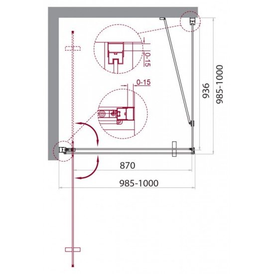 Душевой уголок BELBAGNO MARMI-A-1