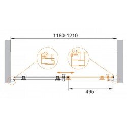Душевая дверь CEZARES ECO-O-BF-1-120-C-NERO Душевая дверь CEZARES ECO-O-BF-1-120-C-NERO