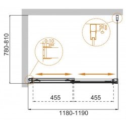 Душевой уголок CEZARES TANDEM-SOFT-AH-2  Душевой уголок CEZARES TANDEM-SOFT-AH-2
